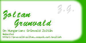 zoltan grunvald business card