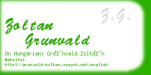 zoltan grunvald business card